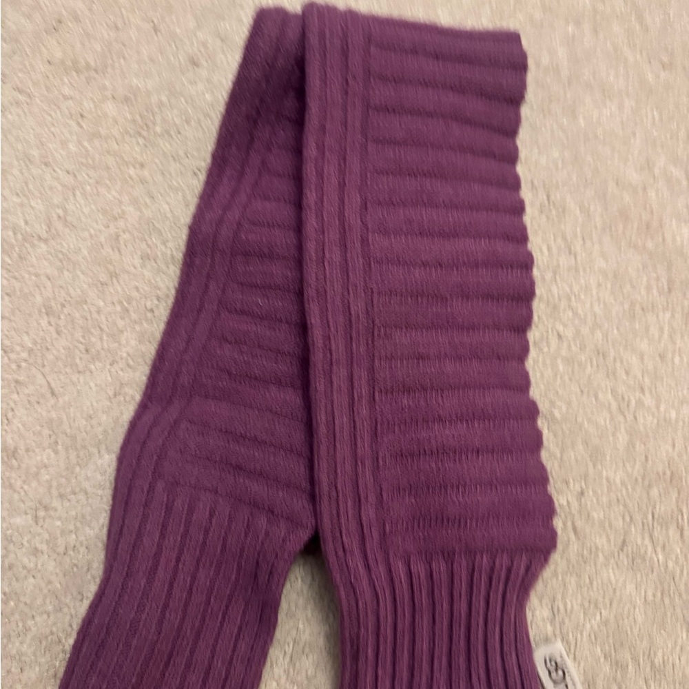 Kids Ribbed Knit Scarf - Purple